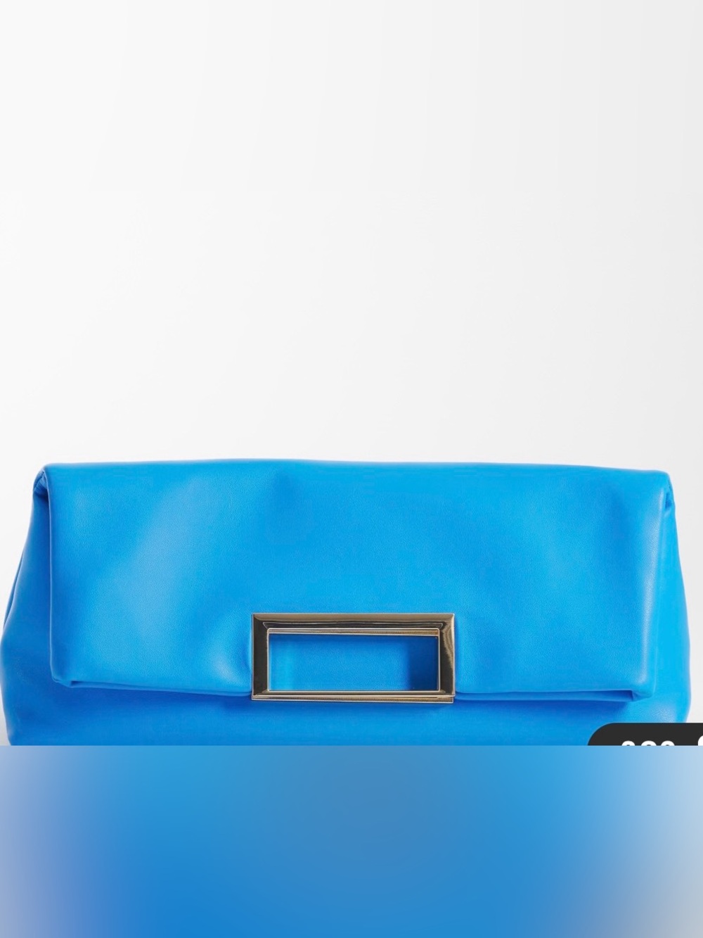 Asos Blue Leather Clutch with Gold Accent